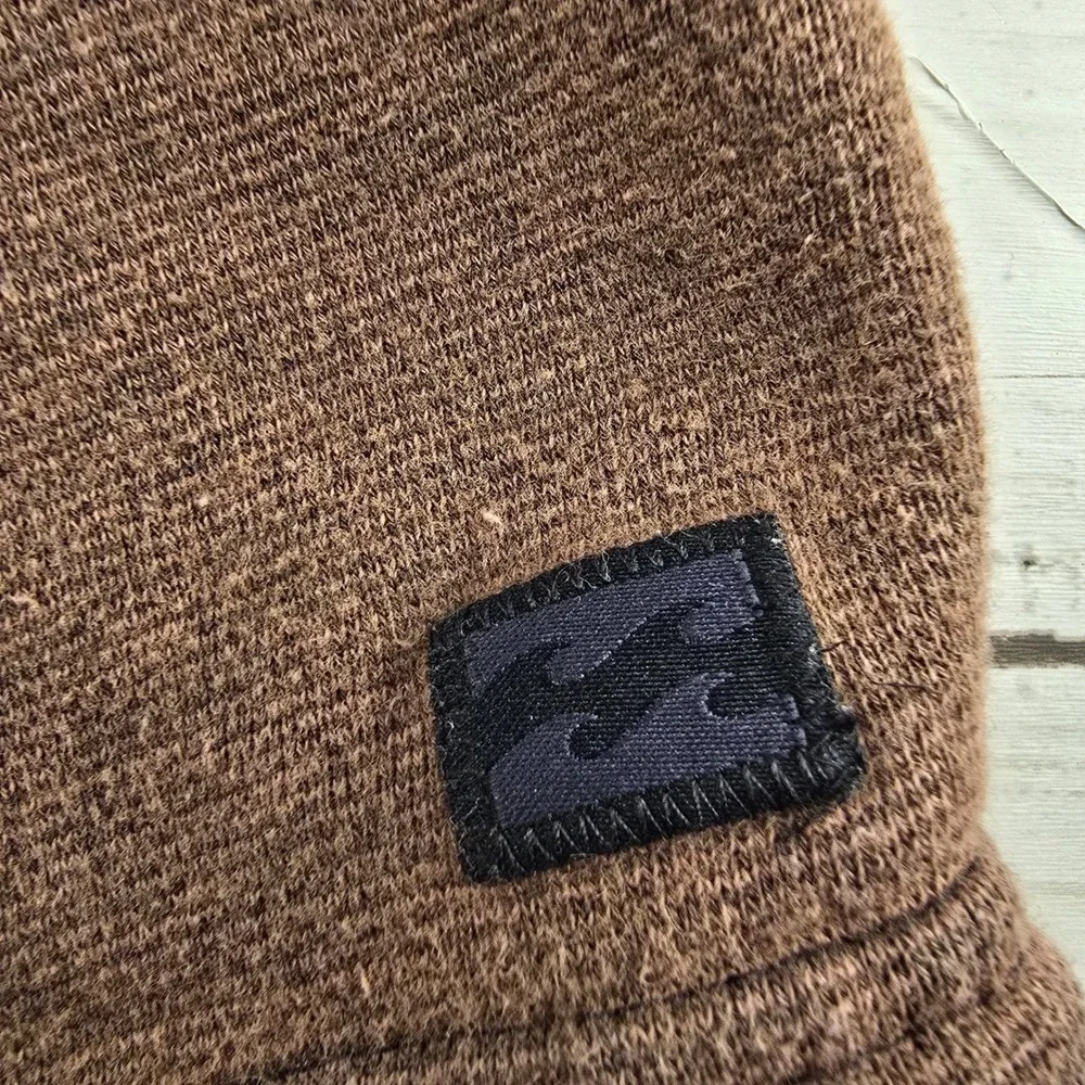 Billabong Mens Fleece Lounge Shorts Brown Grey Waistband Drawstring Large